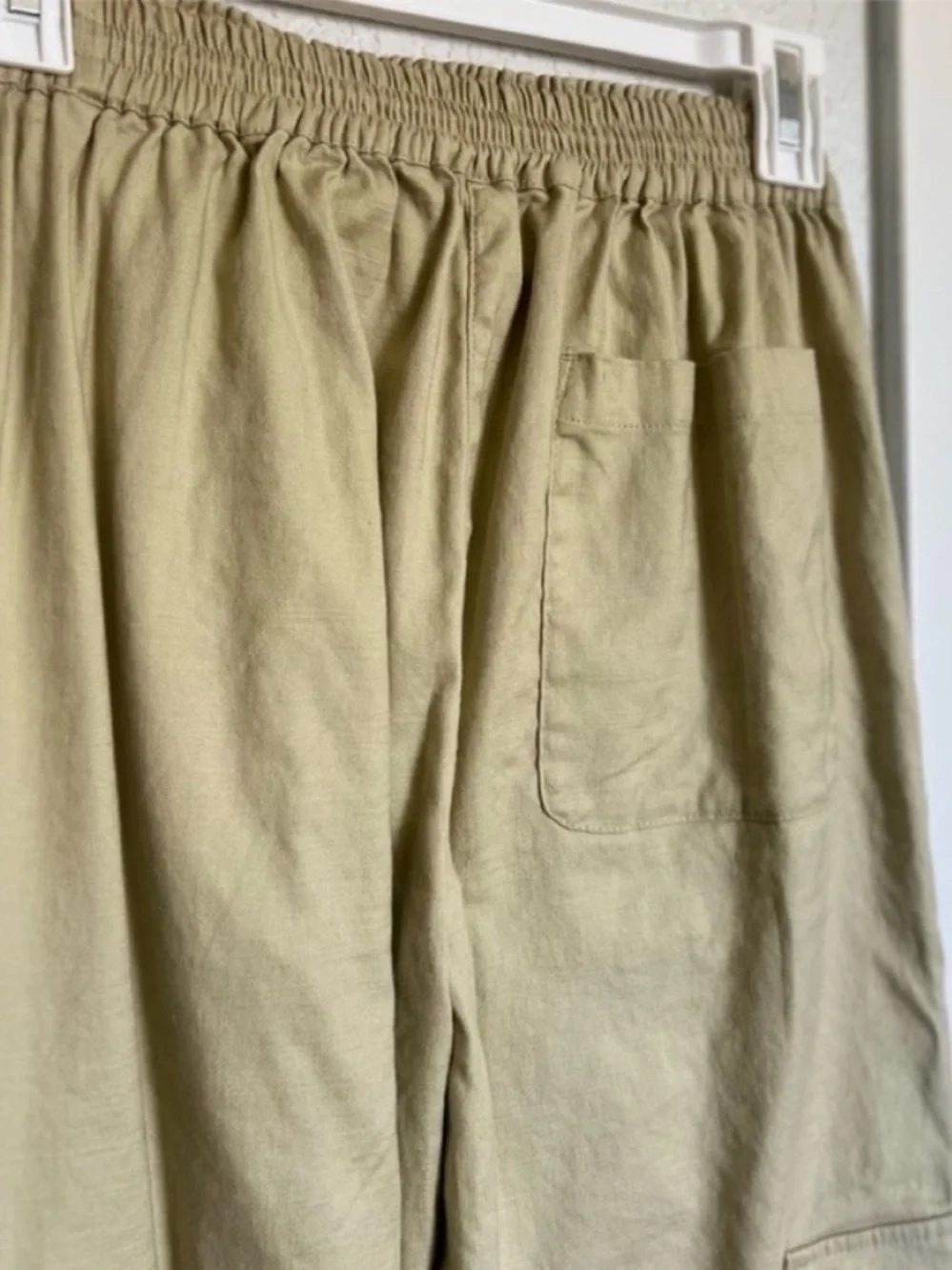 Rails Ollie Linen Blend Cargo Pants Ochre Beige Drawstring Utility Pant